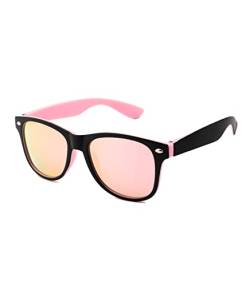 Kiddus POLARISIERTE Sonnenbrille für Jungen und Mädchen. Ab 6 Jahren. UV400 100% Schutz gegen Ultraviolette Sonnenstrahlen. Entworfen in Barcelona. Schwarz und Rosa von Kiddus