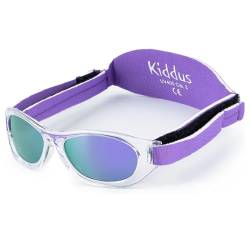 Kiddus Sonnenbrille für Neugeborene, Babys 0-2 Jahre. UV400 CAT3. EU-zertifiziert. Leicht & bequem. Einfarbiges modell von Kiddus