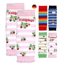 Kiddylegs® Babystulpen Premium Mini Beinwärmer für Neugeborene (Erdbeerzeit) von Kiddylegs