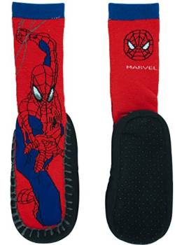 HOVUK® Socken mit Spiderman-Motiv, rutschfest, für Kinder ab 3 Jahren Gr. Einheitsgröße, Spiderman Anti-Rutsch-Socken von Kids Licencing