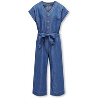 Kids ONLY Jumpsuit - Kogyuka Bea S/S DNM Jumpsuit - 140 bis 164 - für Damen - Größe 158 - blau von Kids ONLY