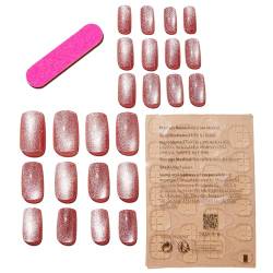 24 Stück/Box Eye Press On Nails Quadratische Falsche Nägel Vollständige Abdeckung Der Nägel Falsche Nägel Nail Art Decor 24 Stück Vollständige Abdeckung Falsche Nägel Eye Press On Nails Falsche von KieTeiiK