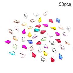 50Pcs Unregelmäßige Nail Art Dekorationen Farbige Nail Art Strass Dekorationen Für DIY Acryl Nagel Braut Nagel Für Nail Art Nagel Kreuz Für Acryl Nägel Weihnachten Nagel von KieTeiiK