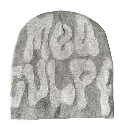 KieTeiiK Beanie,Beanies mit Buchstabendruck Beanies, Dünne Slouch Beanie Mütze,Beanie-Strickmütze für Damen und Herren, Slouchy Beanies und Strickmützen für Unisex von KieTeiiK