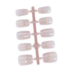Pinker Sarg Zum Aufdrücken Der Nägel Elegant Auf Den Nägeln Mit Rouge Designs Für Künstliche Nägel Für Frauen Und Mädchen von KieTeiiK