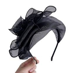 Vintage Half Cap Stirnband Hochzeit Party Stirnband Weiß Haarabdeckung Hairhoop Universal Lace Cap Haarband Für Dinner Party Half Cap Haarband Haarschmuck von KieTeiiK