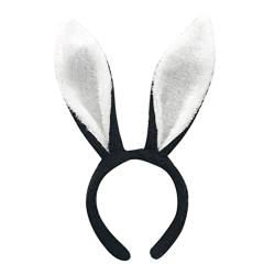 1 Stück Hasenohren Haarreif, Ostern Plüsch Hasenohren Stirnband Kaninchenohren Häschenohren Für Damen Herren Kinder Erwachsene Party Cosplay Kostüm Haarreifen Stirnband Haarschmuck (F, One Size) von Kielsjajd