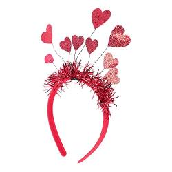 1 Stück Pailletten Herz Stirnband Glitter Herz Haarband Weihnachten Herz Form Dekor Stirnband Rot Herz Haar Accessoires Für Urlaub Hochzeit Geburtstag Party Weihnachten Geschenk (Pink, One Size) von Kielsjajd