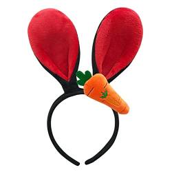 Haarreif Ostern Hasenohren Haarreif Kinder Erwachsene, Hasen Ohren Haarbänder Osterhasen Ohren Stirnband Ostereier Osterküken für Hasen Kostüm Halloween Karneval Kostüm Ostern Deko (J, One Size) von Kielsjajd