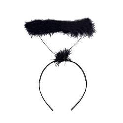 Haartücher Damen Sommer Ladied Engel Stirnband Kostümparty Haarband Neu Stirnband Herren Wintersport (Black, One Size) von Kielsjajd