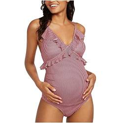 Kielsjajd Schwangerschaft Bademode Schwarz Umstands-Tankini mit Slip Attraktiver Schwangerschafts-Badeanzug im individualen Look/Umstands-Badeanzug (A13, XXL) von Kielsjajd