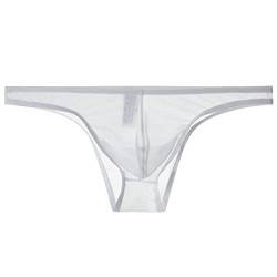 Kielsjajd String Tanga Herren Mesh Transparente Sexy Unterwäsche für Mann, Herren String Tanga Low Rise Unterhosen Männer Tangas Herren T-Rücken Tanga String Thongs Slip Unterwäsche von Kielsjajd