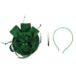 Körperlich Kostüm Hochzeit handgefertigte lässige Frauen Clip Headband für Haare Schlauchschal Totenkopf (Green, One Size) von Kielsjajd