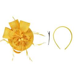 Körperlich Kostüm Hochzeit handgefertigte lässige Frauen Clip Headband für Haare Schlauchschal Totenkopf (Yellow, One Size) von Kielsjajd