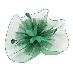 Lauf Kleidung Herren Fasching hat Flower Feather Meshed Tea Party Haarband für Frauen Stirnband Damen Winter Schmal (Green, One Size) von Kielsjajd