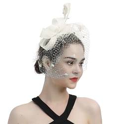 Stirnband Damen Winter Muster Hüte für Frauen Fascinators Damen Bow Top Hat für Tea Party Cocktail Hochzeit Kirche Laufen Stirnband Winter (A, One Size) von Kielsjajd