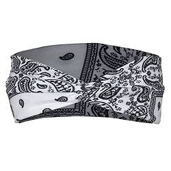 Stirnband Mädchen 1 Jahr Wickeln Sie Frauen-Stirnband-Stirnband-elastisches Hauptbandana-Haar-Druck-Band-Stirnband Schweißband Stirn Frottee (White, S) von Kielsjajd