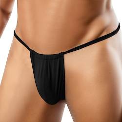 Tanga Herren Sexy Schwarz - Herren Tanga - Männliche Tanga - Tanga Garn Männer Sinnlich - String Herren, Herren Niedrige Taillen G Strings Tanga Leichte Unterwäsche Bikini Unterwäsche für Herren von Kielsjajd