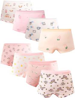 Kiench Mädchen Boxershorts Baumwolle Unterhosen Pantys 8er-Pack Bezaubernde Pferde EU Größe 110-116/3-5 Jahre Etikett M von Kiench