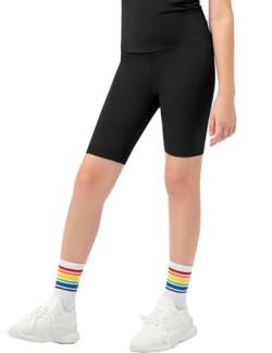 Kiench Mädchen Kurz Leggings Sport Radlerhosen Yoga Shorts Schwarz EU Größe 152-158/11-12 Jahre Etikett 160 von Kiench