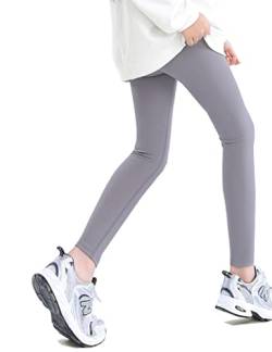 Kiench Mädchen Sport Leggings Lang Hosen Trainings Tights Grau EU Größe 152-158/11-12 Jahre Etikett 160 von Kiench