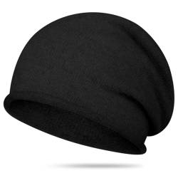 Kiiwah Beanie Mütze für Herren und Damen, Kaschmir Slouch Beanie Mütze, Wintermütze Warme Beanie Mütze Eiche Cuffed Longbeanie für Herbst und Winter von Kiiwah