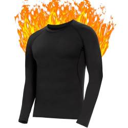 Kiiwah Herren Innenfleece Thermo Oberteil Unterwäsche, Unterhose Unterhemd Langarm Thermouterhosen Thermal Langarmshirt Skiunterwäsche von Kiiwah