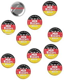 Buttons Ansteckbutton-Set MIR REICHTS BÜRGER– Zeichen gegen Spaltung & Ampel-Regierung (10 Stück) von Kilala