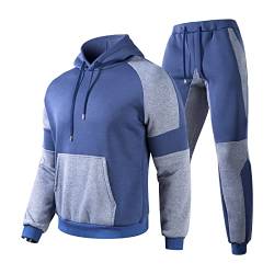 Kilborn·pataky Herren Trainingsanzüge Casual 2 Piece Hoodie Sets Athletic Sweatsuits Jogginganzüge für Herren, blau, X-Large von Kilborn·pataky