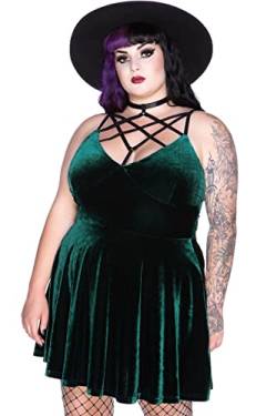 Killstar Skater Kleid - Magica Emerald (XS) von Killstar