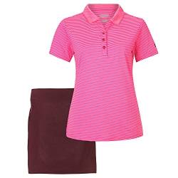 Killtec Damen Poloshirt + Funktionsrock pink/aubergine Gr. 38 Baumwollshirt Wanderrock von Killtec