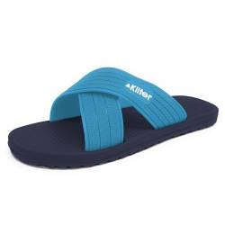 Kilter Axis Herren Slide Sandalen Badeschuhe - Blau & Marineblau - 40 von Kilter