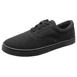 Kilter Herren Ollie Skateboardschuhe Canvas Sneakers - Schwarz - 44 von Kilter