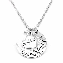 Kim Johanson Mond Halskette Silber "Ich liebe dich bis zum Mond und zurück" inkl. Geschenkverpackung (Tochter) von Kim Johanson