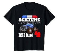 Kinder Kinder Polizei 4. Geburtstag Junge Ich bin 4 Jahr T-Shirt von Kinder Design Geschenkideen für Jungen und Mädchen