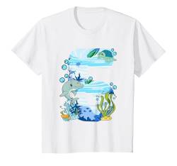Kinder Unterwasser 5 Jahre Alt - Delfin Und Schildkröte 5. T-Shirt von Kinder Geburtstag Geschenk Junge Sohn Mädchen