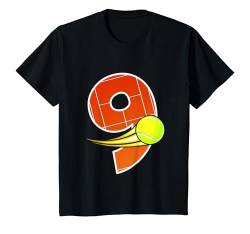 Kinder Tennis 9. Geburtstag - Ich Bin 9 - Kindergeburtstag T-Shirt von Kinder Geburtstag Geschenk Jungen Sohn Mädchen