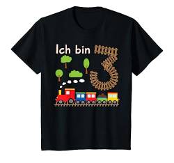 Kinder Junge Geburtstag 3 Jahre Zug Eisenbahn Geburtstag T-Shirt von Kinder Geburtstag Geschenk für Mädchen und Jungen