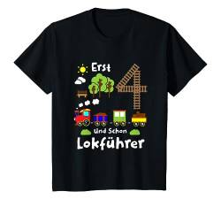Kinder Junge Geburtstag 4 Jahre Zug Eisenbahn Geburtstag T-Shirt von Kinder Geburtstag Geschenk für Mädchen und Jungen