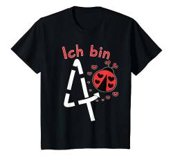 Kinder Mädchen 4 Jahre 4 Jährige Geburtstag Marienkäfer Geburtstag T-Shirt von Kinder Geburtstag Geschenk für Mädchen und Jungen