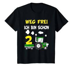 Kinder 2. Geburtstag Weg Frei Ich bin schon 2 Jahre Traktor Trecker T-Shirt von Kinder Geburtstags Design Geschenkideen
