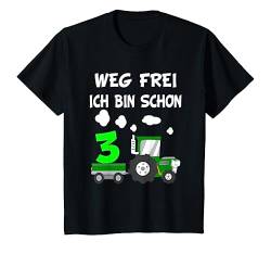 Kinder 3. Geburtstag Weg Frei Ich bin schon 3 Jahre Traktor Trecker T-Shirt von Kinder Geburtstags Design Geschenkideen
