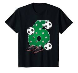Kinder Fußball 6. Geburtstag Fußballer 6 Jahre Fußballbekleidung T-Shirt von Kinder Geburtstags Design Geschenkideen