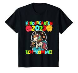 Kinder Kindergarten ich komme Kindergartenkind 2023 Einhorn Kita T-Shirt von Kindergarten 2023 Geschenkideen für Kita Kinder
