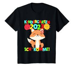 Kinder Kindergarten ich komme Kindergartenkind 2023 Fuchs Deko Kita T-Shirt von Kindergarten 2023 Geschenkideen für Kita Kinder
