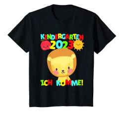 Kinder Kindergarten ich komme Kindergartenkind 2023 Löwe Deko Kita T-Shirt von Kindergarten 2023 Geschenkideen für Kita Kinder