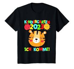 Kinder Kindergarten ich komme Kindergartenkind 2023 Tiger Deko Kita T-Shirt von Kindergarten 2023 Geschenkideen für Kita Kinder