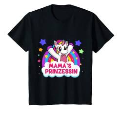 Kinder Mädchen Kinder Tochter Einhorn Mama´s Prinzessin Muttertag T-Shirt von Kindergarten Einschulung & Vorschule Designs