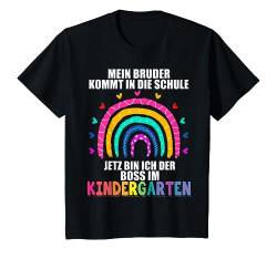 Kinder Mein Bruder Kommt In Die Schule Bin Ich Der Kindergartenboss T-Shirt von Kindergarten Einschulung & Vorschule Designs