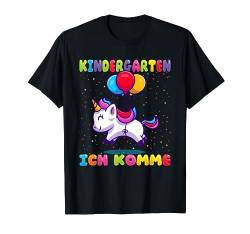 Kindergartenkind Mädchen Einhorn Kindergarten ich komme KiGa T-Shirt von Kindergarten Geschenk Mädchen mit Kindi Unicorn